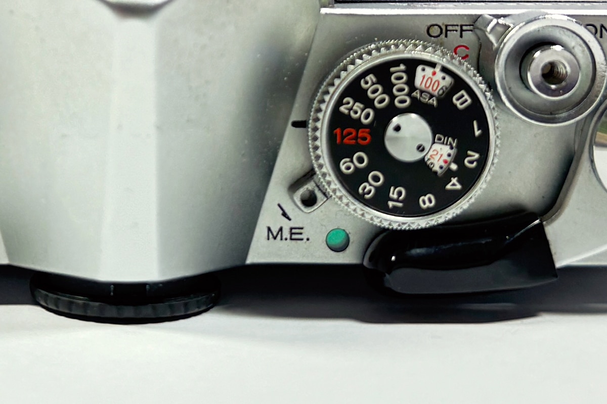 Blick durch den Sucher der Canon A-1
